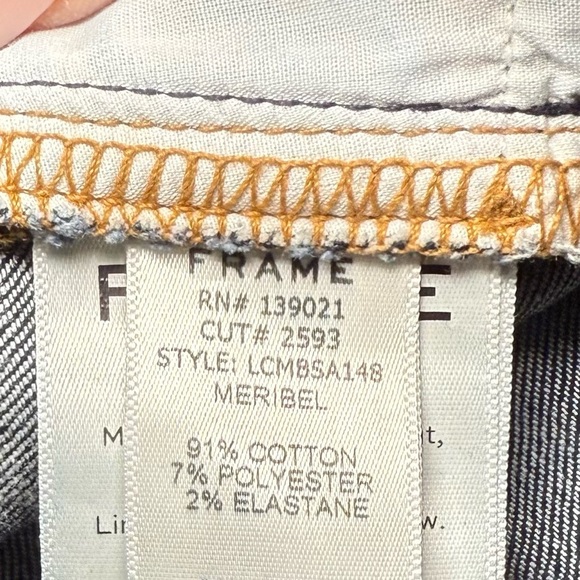 FRAME Le Crop Mini Boot Leg Snap Ankle Jean Size 28 Meribel Wash - Picture 11 of 14